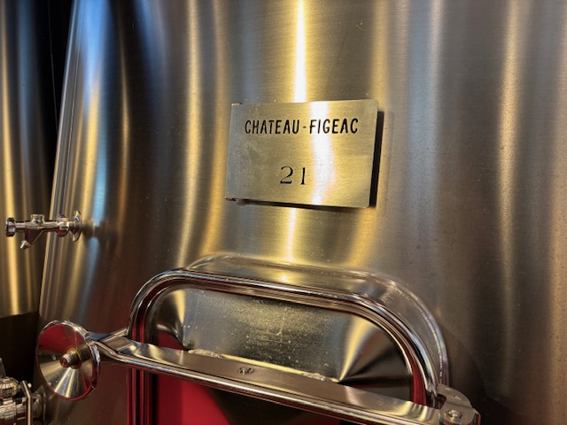Chateau Figeac En Primeur 2024 tasting vats